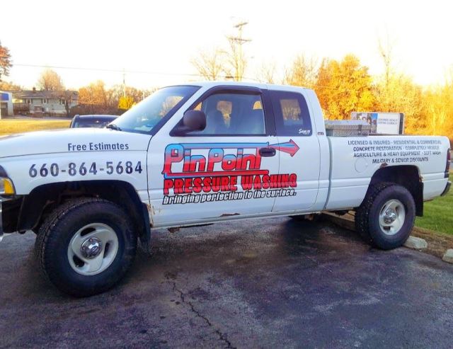 pin point power wash logo and lettering